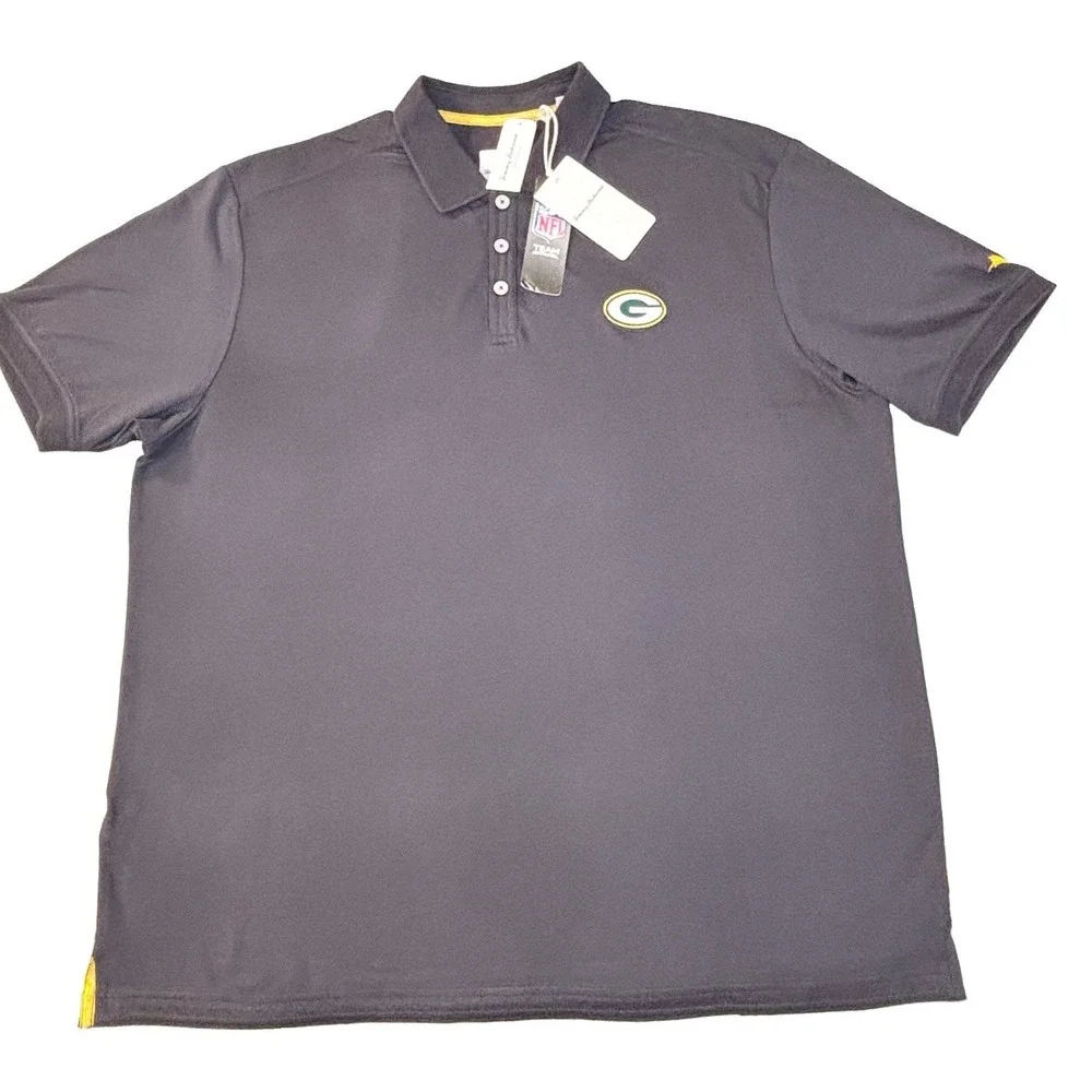 Tommy Bahama Greenbay Packers NFL Polo Shirt Men's Xxl Black